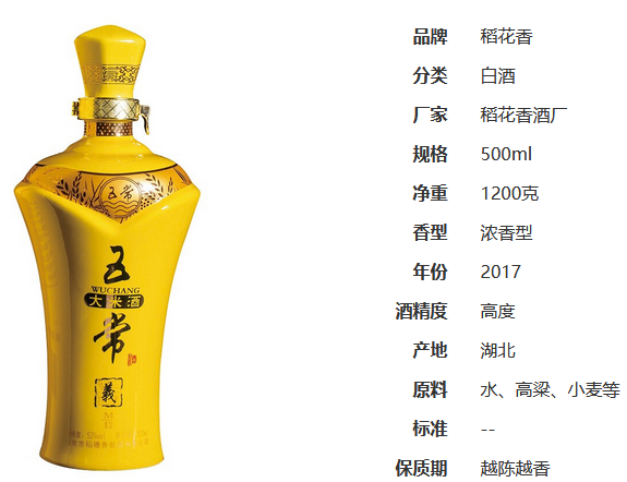 五常大米酒m12什么价格 五常大米酒价格表