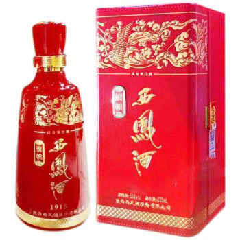陕西西凤酒旗帜1915口感凤香型55度白酒500ml单瓶装