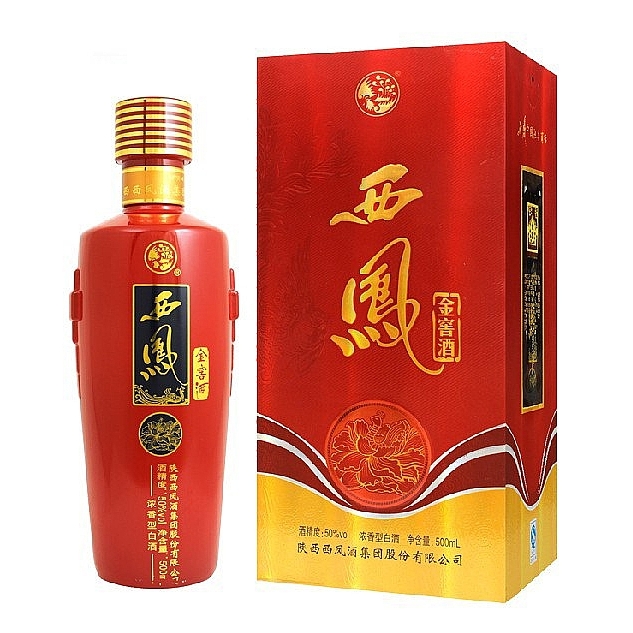 陕西西凤金窖酒红瓶口感浓香型50度白酒500ml单瓶装
