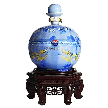 [A]贵州茅台集团吉祥如意蓝之梦工艺酒口感酱香型52度白酒2000ml坛装