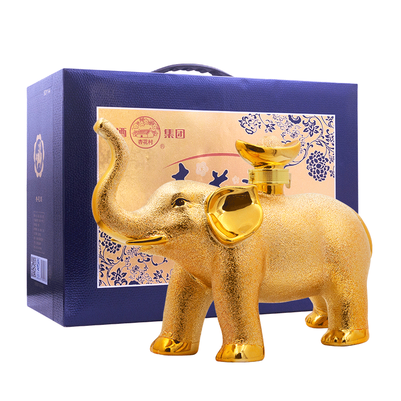 汾酒集团吉象如意金色装口感清香型53度白酒475单瓶装