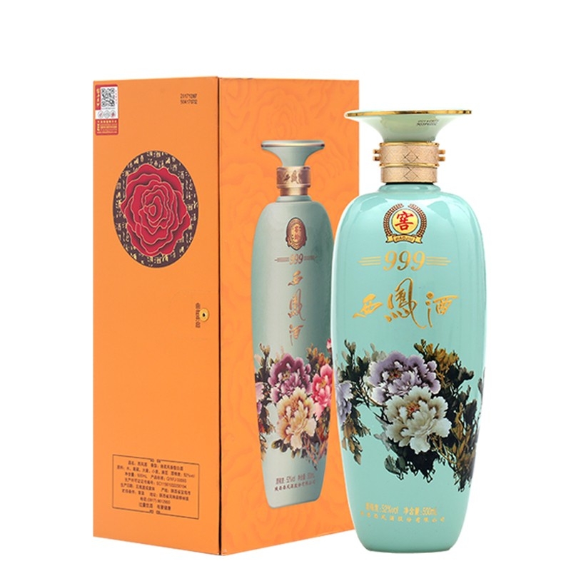 陕西西凤窖999酒口感浓香型52度白酒500ml单瓶装