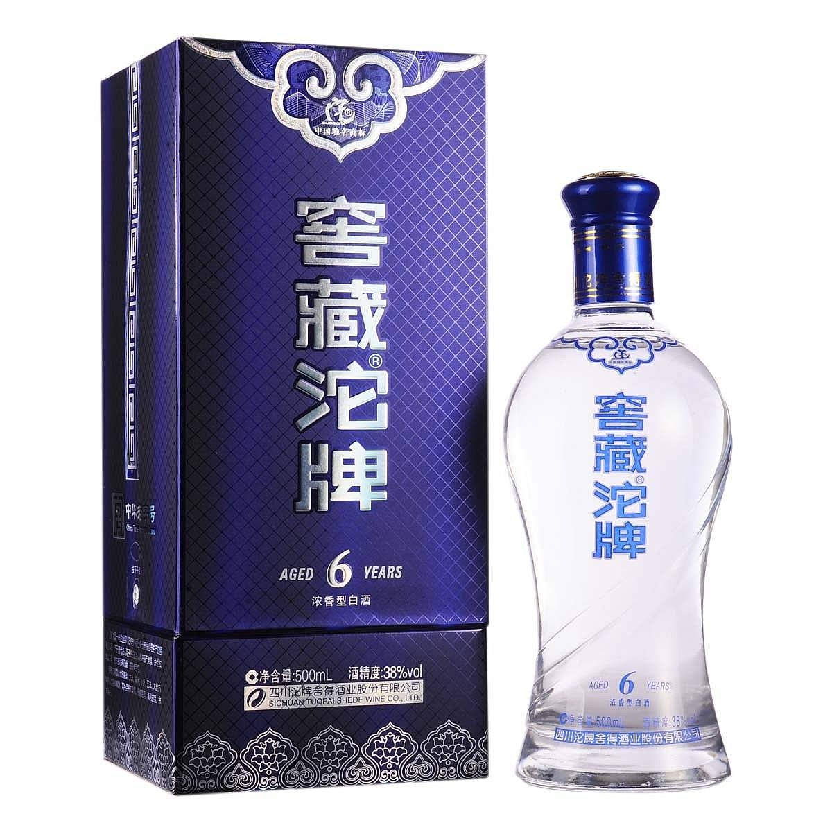 四川沱牌舍得集团沱牌6年窖藏口感浓香型38度白酒500ml单瓶装