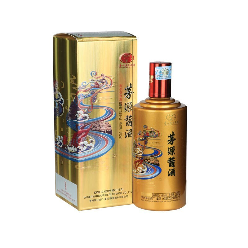 贵州茅台集团茅源酱酒黄酱/黄色飞天仙女图口感酱香型53度白酒500ml单瓶装