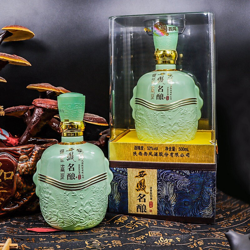 陕西西凤酒名酿窖藏口感凤香型52度白酒500ml单瓶装