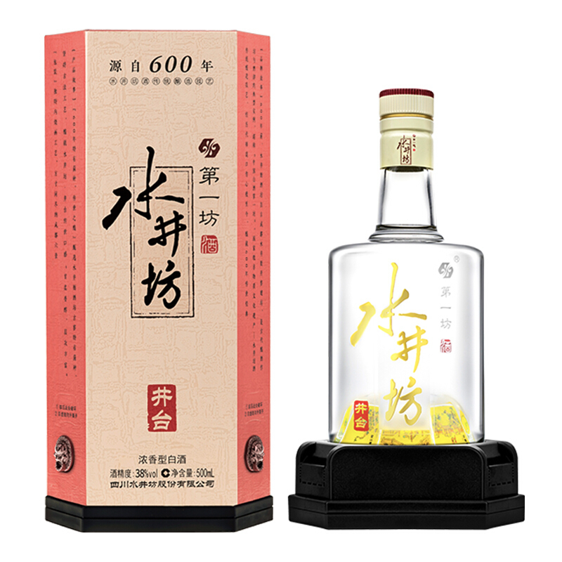 水井坊井台瓶38度浓香型白酒500ml单瓶装