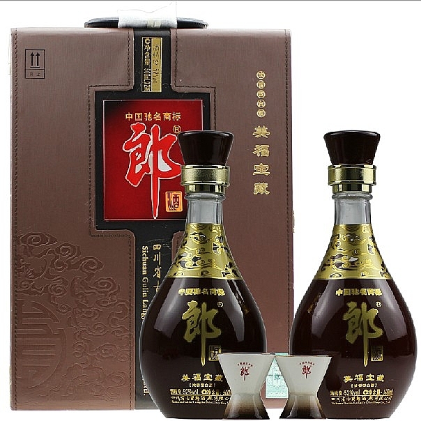 四川郎酒美福宝藏礼盒酒口感浓香型52度白酒500ml*2礼盒装