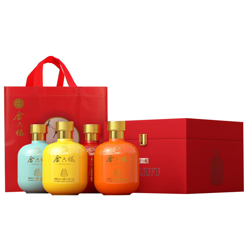 金六福福锐柿柿如意52度浓香型白酒500ml