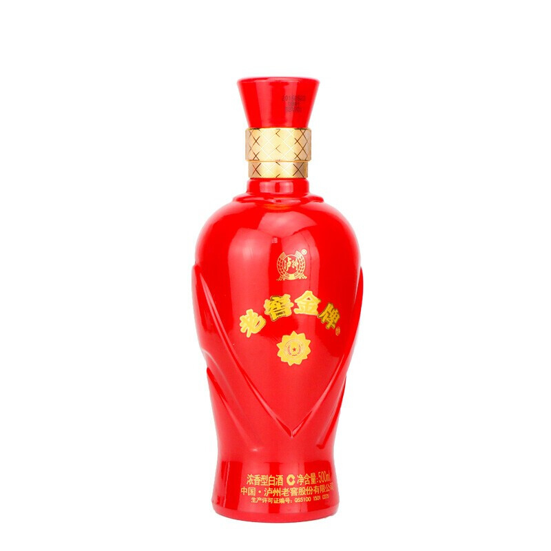 四川泸州老窖老窖金牌透明装口感浓香型52度白酒500ml单瓶装