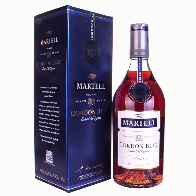 马爹利（Martell）洋酒蓝带干邑白兰地1500单瓶装