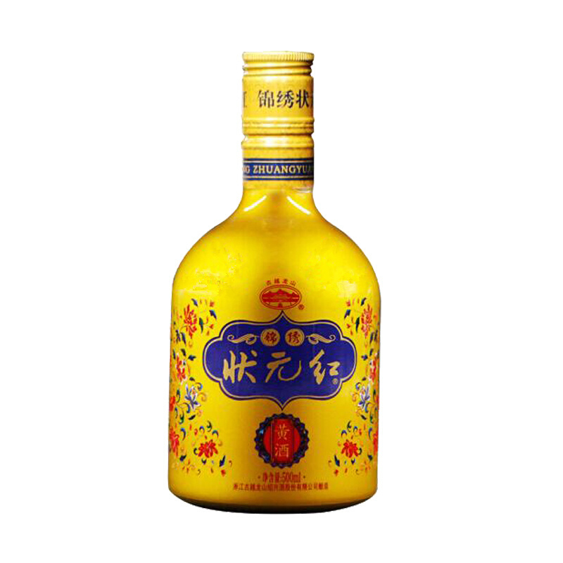 古越龙山锦绣状元红半干型绍兴黄酒500ml单瓶装