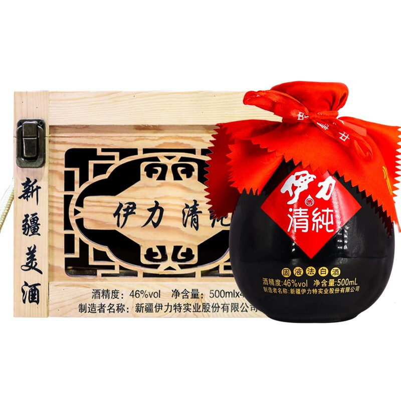 新疆伊力伊力清纯46度浓香型500ml单瓶装