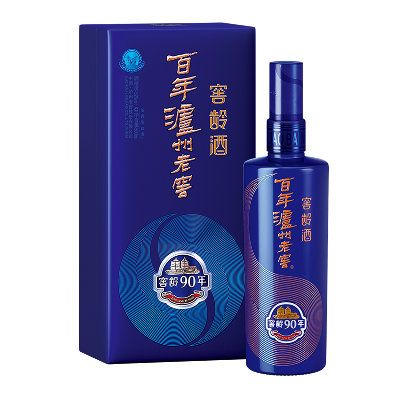 泸州老窖窖龄90年新品口感浓香型38度白酒500ml单瓶装
