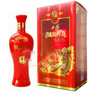 陕西西凤凤凰传奇酒T5口感浓香型45度白酒500ml单瓶装