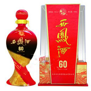 陕西西凤酒建国60年珍藏版（红瓶）口感凤香型52度白酒500ml单瓶装