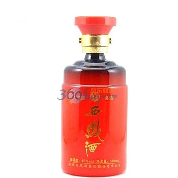 陕西西凤酒延安红色精品口感绵柔凤香型45度白酒500ml单瓶装