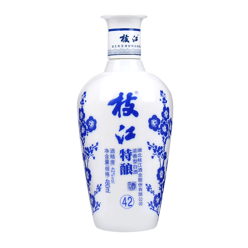 湖北枝江酒业特酿酒42度浓香型480ml单瓶装