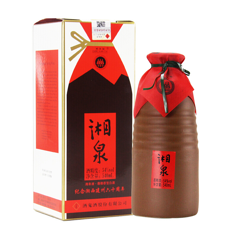 湖南酒鬼酒湘泉湘西建州六十周年54&deg;度馥郁香型540ml单瓶装