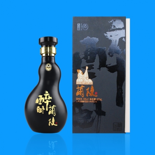 兰陵酒1号38&deg;醉卧兰陵黑瓶浓香型500ml瓶装