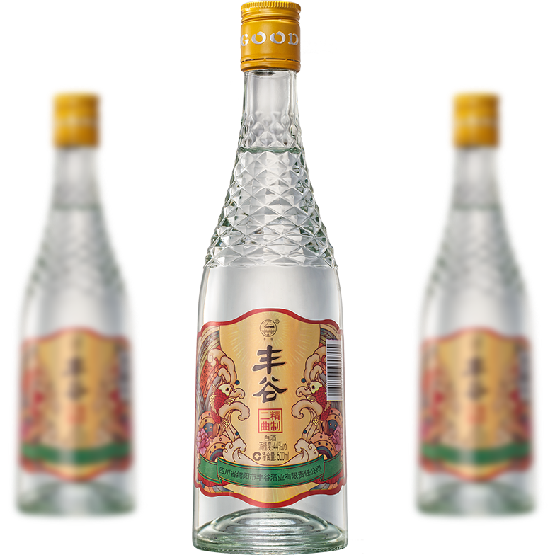 四川丰谷酒业丰谷二曲精制44度浓香型500ml单瓶装
