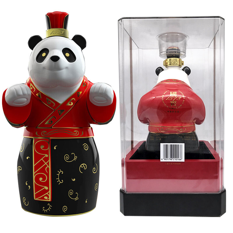 泸州老窖国窖1573熊猫限量版礼盒52度浓香型白酒1000ml一坛装