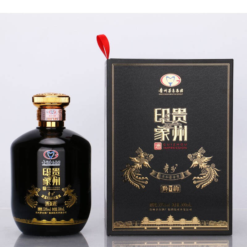 贵州茅台集团贵州印象黔韵53度酱香型白酒500ml