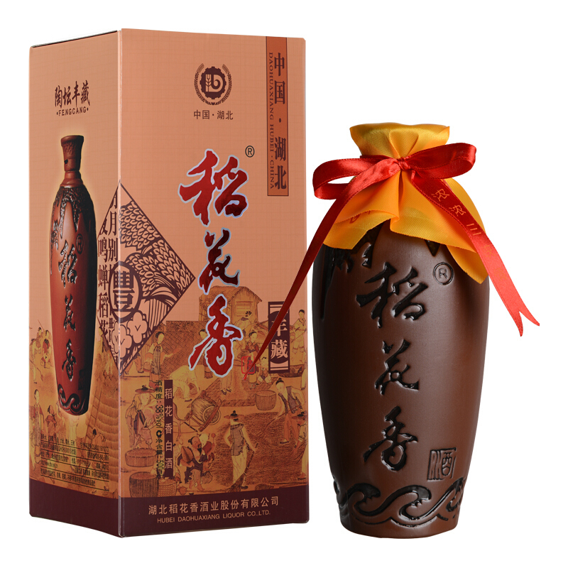 湖北稻花香酒38度陶坛丰藏浓香型500ml单瓶装