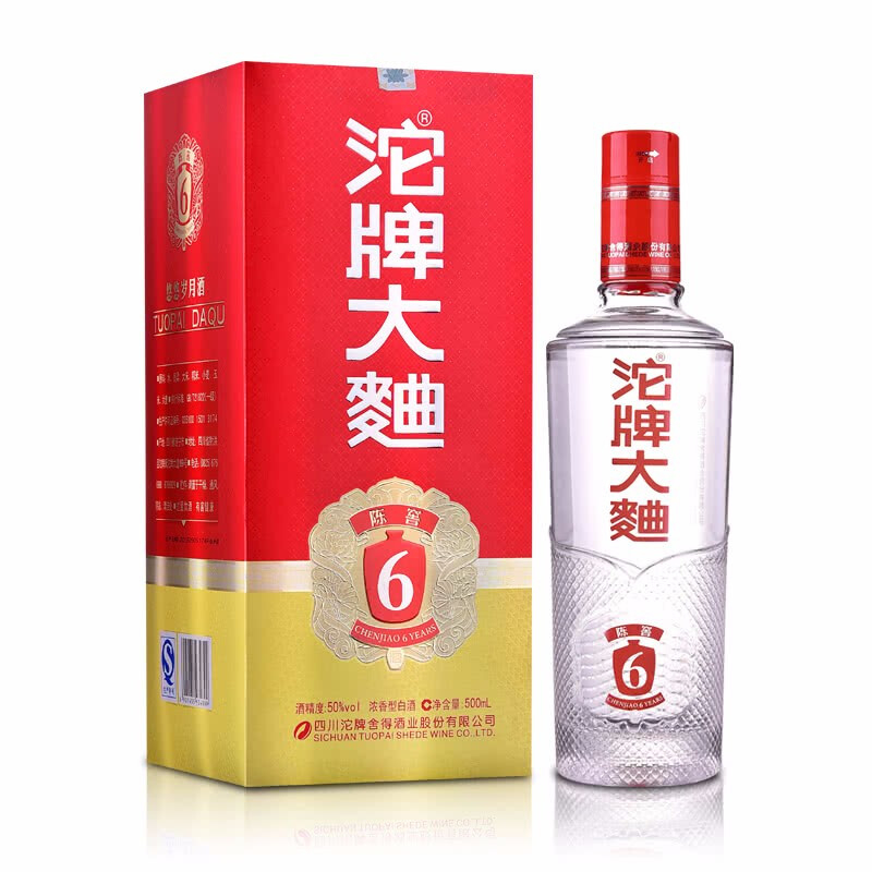 沱牌大曲&middot;陈窖6 50&deg;度浓香型白酒500ml单瓶装