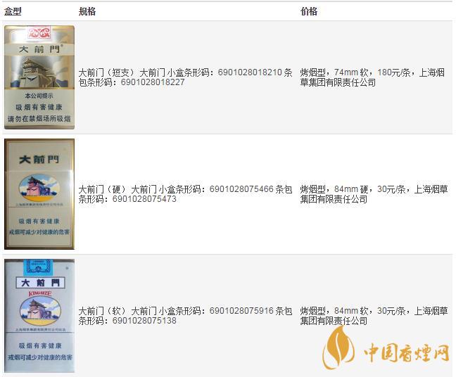 大前门香烟价格及图片 大前门香烟在哪里能买到