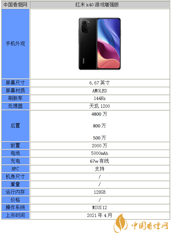 红米k40游戏增强版参数配置详情-红米k40游戏增强版怎么样
