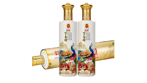 白水杜康百鸟图卷轴白酒多少钱一瓶