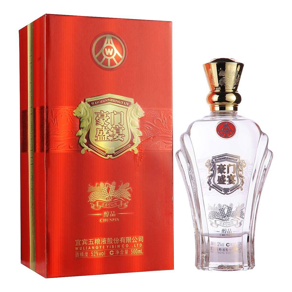 五粮液豪门盛宴酒醇品口感浓香型52度白酒500ml单瓶装