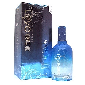 陕西西凤酒蓝瓶爱情海口感绵柔凤香型45度白酒500ml单瓶装