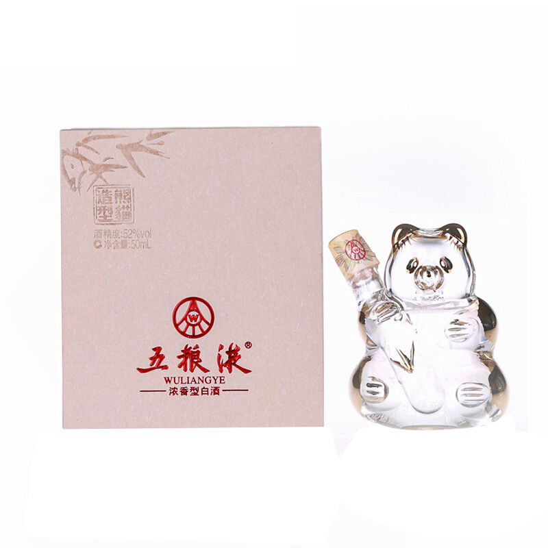 五粮液熊猫造型系列1两装52&deg;度浓香型白酒50ml单瓶装
