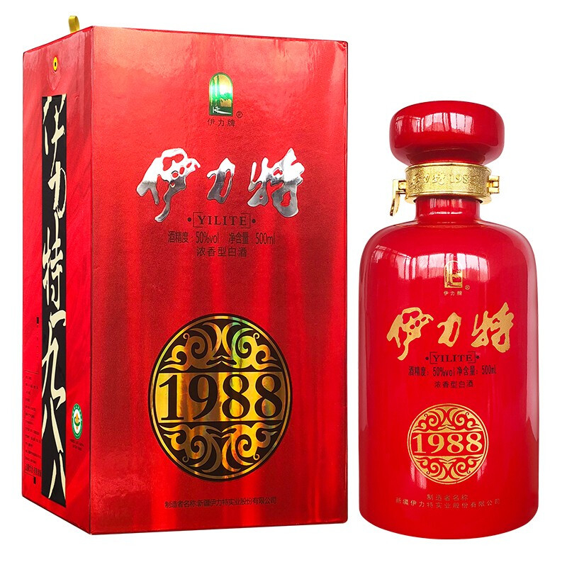 新疆伊力特50度1988浓香型500ml单瓶装