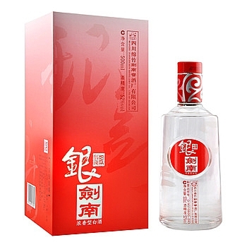 四川剑南春酒银剑南红爵口感浓香型52度白酒500ml单瓶装