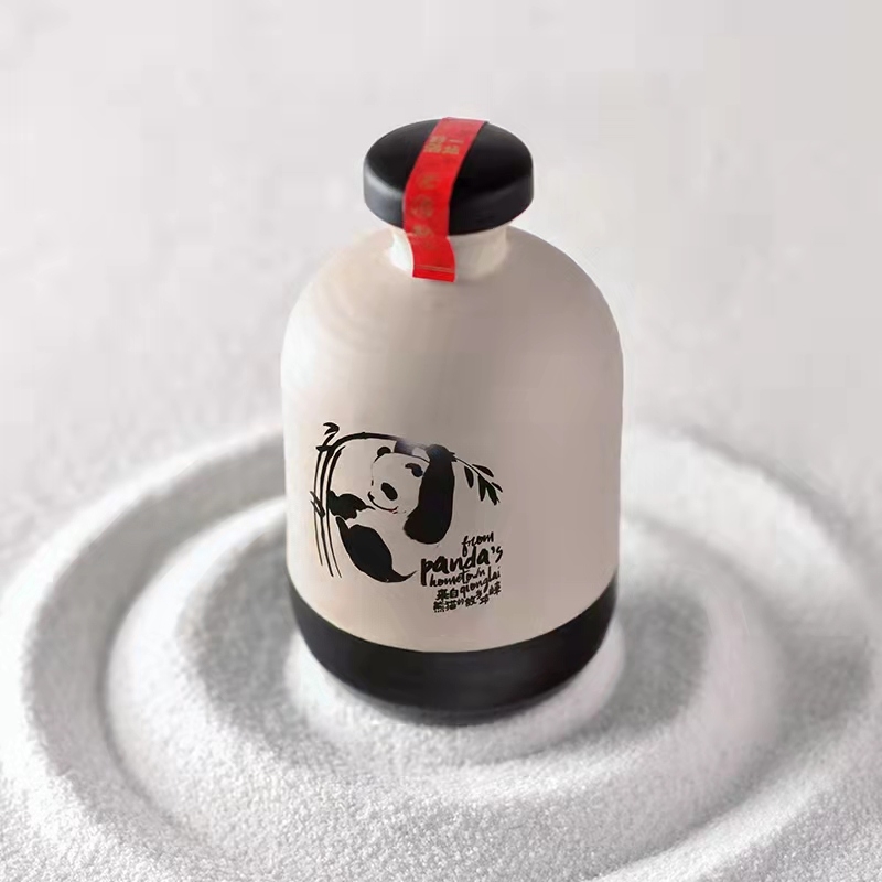 金六福一坛好酒熊猫版陶坛408度浓香型700ml