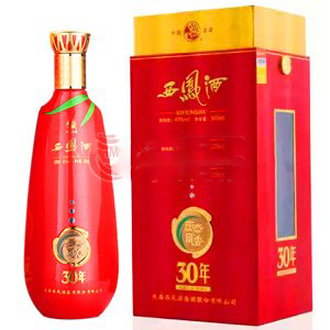 陕西西凤酒生态凤香30年口感凤香型45度白酒500ml单瓶装