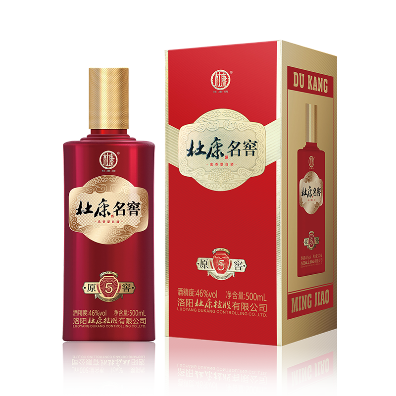 杜康原窖5年口感浓香型46度白酒500ml单瓶装