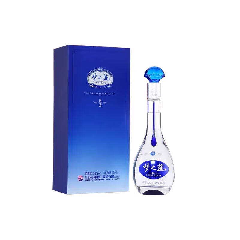 洋河梦之蓝M3 52度浓香型白酒1000ml