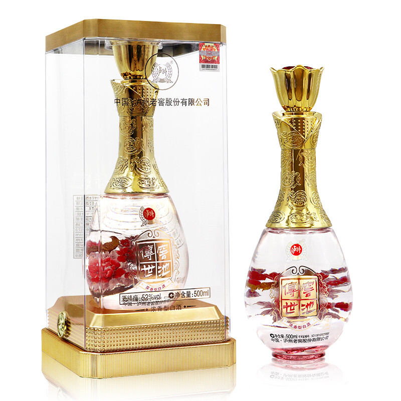 四川泸州老窖传世窖池禧缘口感浓香型52度白酒500ml单瓶装