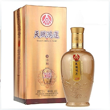五粮液30年天赋鸿运金柔顺口感浓香型52度白酒500ml单瓶装
