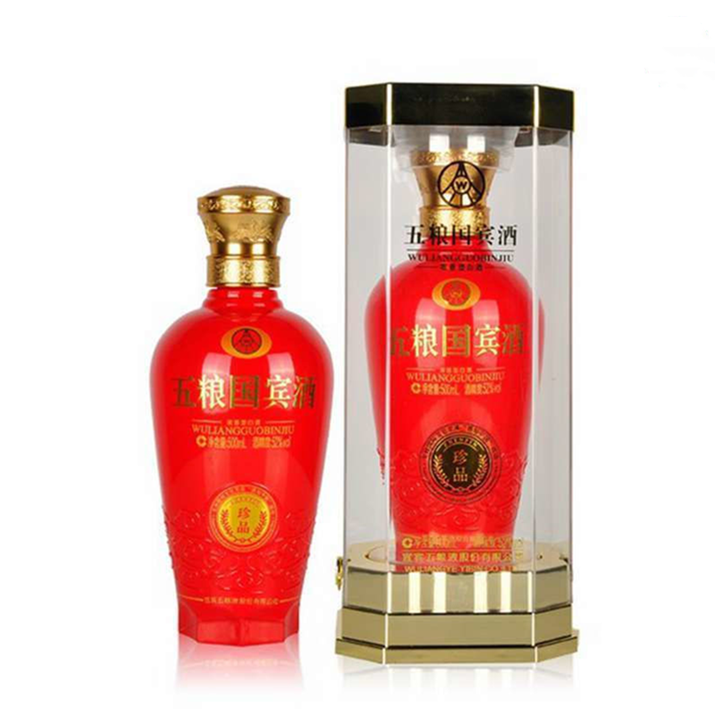 五粮液五粮国宾酒珍品口感浓香型52度白酒500ml单瓶装