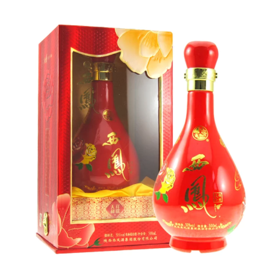 陕西西凤祥瑞天和酒红瓶口感浓香型50度白酒500ml单瓶装