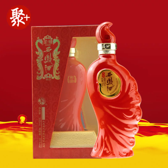 陕西西凤酒柔雅和韵口感绵柔凤香型45度白酒500ml单瓶装