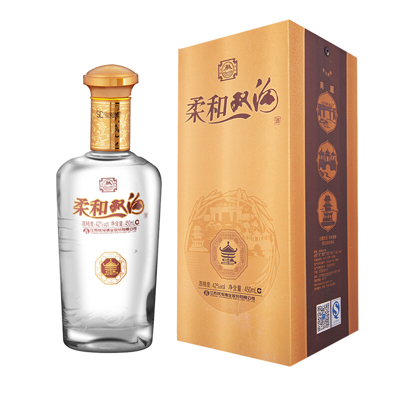 江苏省双沟酒2017年产金柔和42度浓香型450ml单瓶装