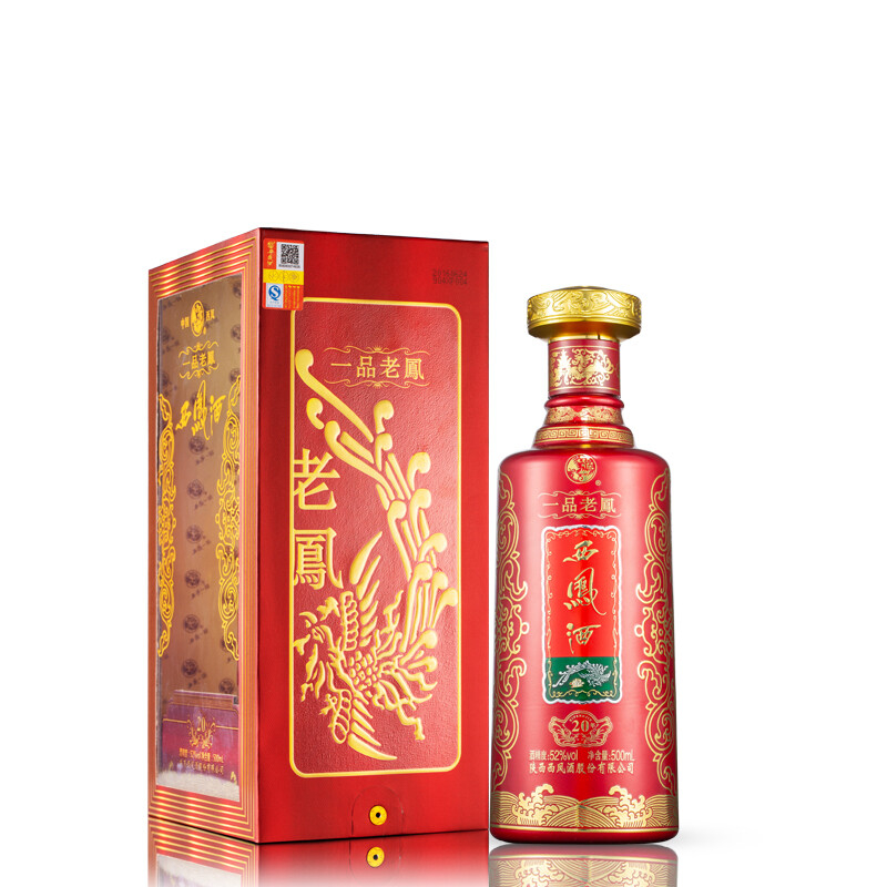 陕西西凤酒一品老凤20年口感凤香型52度白酒500ml单瓶装