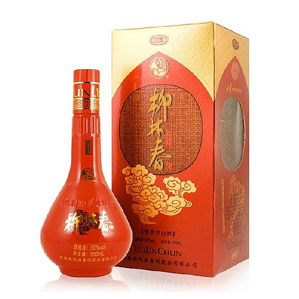 陕西西凤酒柳林春春意口感浓香型50度白酒500ml单瓶装