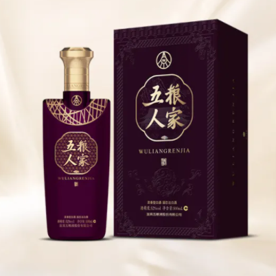 五粮液五粮人家&middot;北京系列口感浓香型52度白酒500ml单瓶装