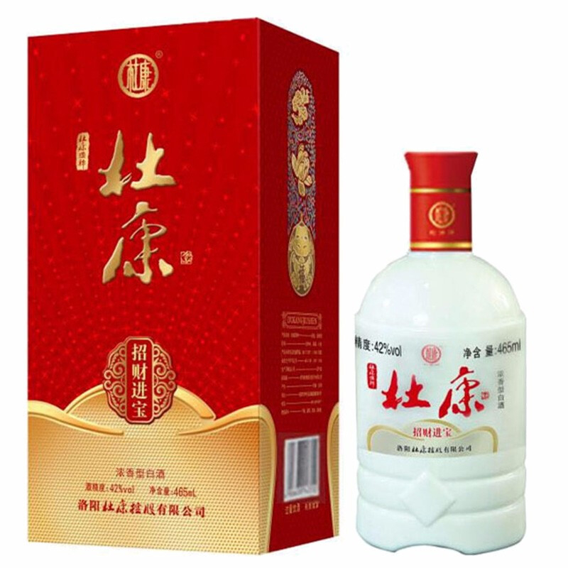 杜康酒招财进宝口感浓香型42度白酒465ml单瓶装